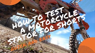 HOW TO TEST A MOTORCYCLE STATOR FOR GROUNDING PROBLEMS [upl. by Akehsal]