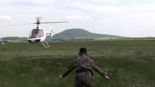 Zdenek Charvat  PPLH Guimbal Cabri G2 Helicopter Marshalling signals [upl. by Hollah992]