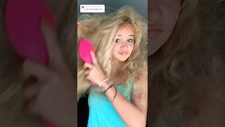 Let’s brush my curly hair 👀 shorts fyp viral curlyhair [upl. by Pierre724]