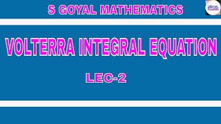 Volterra integral equationLinear Integral Equation [upl. by Rehpotsrik278]