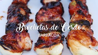 ✅ Brochetas de cerdo barbacoa  Brochetas  BARBACOA  BBQ [upl. by Kauffmann]