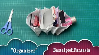 Organizer da borsa o organizer da cassetti fatto di mascherine chirurgiche Riciclo creativo [upl. by Joselyn913]