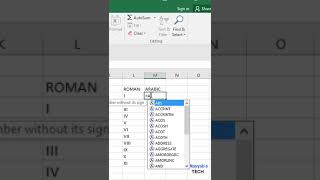 How to Convert Roman Numerals to Arabic Numbers in Excel  Quick Tutorial shorts excel trick [upl. by Erastus583]