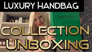 MY LUXURY HANDBAG COLLECTION 🖤Unboxing of my new BOTTEGA VENETA BAG 😍Luxury Handbag Haul⭐️ [upl. by Acilef633]