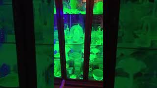 How I Set Up the Blacklights in my Curio Cabinet for my Uranium Glass Collection [upl. by Naxor]