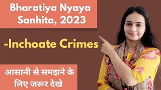 Inchoate Crimes Bharatiya Nyaya Sanhita 2023 Part02 UGC NET ampJRF December 2024 [upl. by Nnahtebazile]