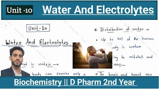 Unit 10  Water And Electrolytes  Biochemistry  D Pharm 2nd Year  By Eazy Pharma [upl. by Bopp]