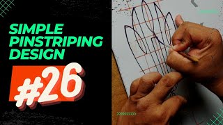 How to Pinstripe Simple Pinstriping Design 26 [upl. by Akineg]