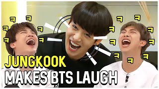 Jungkook Making BTS Laugh HAHAHA [upl. by Ilecara]