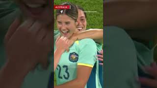 🇦🇺 CooneyCross WONDER strike seals famous Matildas win shorts [upl. by Veejar234]