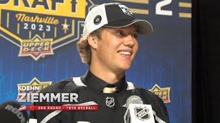 NHL Draft Media Availability  Koehn Ziemmer [upl. by Ihp799]