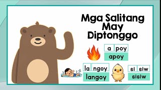 Pagbasa sa Filipino  Mga Salitang May Diptonggo  Pagbasa para sa Grade 1 [upl. by Ennobe]