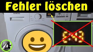 Fehler E43 löschen ✅ Siemens Waschmaschine  Bosch Waschmaschine Fehlercode E43 zurück setzen diy [upl. by Nnaycart]