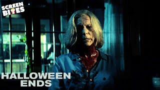 The Final Destruction of Michael Myers End Scene  Halloween Ends 2022  Screen Bites [upl. by Ariahay]