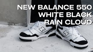 NEW BALANCE 550 WHITE BLACK RAIN CLOUD  BB550NCA  UNBOXING [upl. by Colburn759]