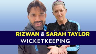 Sarah Taylor and Mohammad Rizwan Wicketkeeping Practice  Wicketkeeping Drills and Practice [upl. by Lennox]