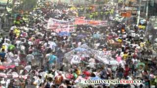 Marcha estudiantil en protesta a la reforma de Ley 30 de 1992 [upl. by Kcuhc465]