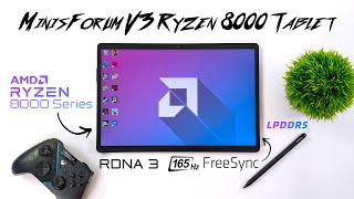 This Is The Worlds First AMD Ryzen 3 In 1 Tablet And Its FAST Minisforum V3 [upl. by Kcoj984]