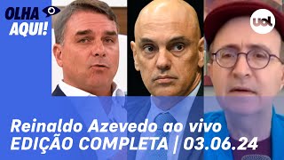 Reinaldo Azevedo ao vivo Moraes impedido PEC das Praias México e  OLHA AQUI COMPLETO  0306 [upl. by Witkin]