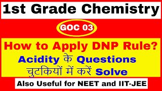 GOC  03  How to Apply DNP Rule  Inductive Effect in Organic Chemistry  PGT  1st Grade [upl. by Ecnerwaled]