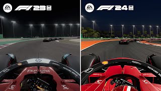 F1 23 vs F1 24  Side by Side Direct Graphics Comparison  RTX 4090 PC Max Settings Gameplay [upl. by Lasko]