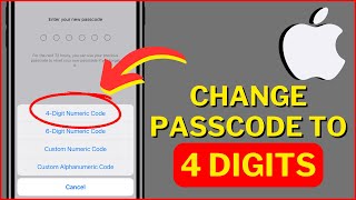 How To Change iPhone Passcode To 4 Digits [upl. by Kennard93]