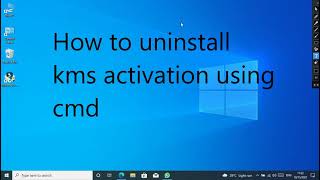 How to uninstall kms activation using cmdcmd windows windows10 activation mcjtech9213kmspico [upl. by Lleihsad]