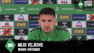 „Wir entscheiden nach der EM“ Milos Veljkovic über seine Zukunft bei Werder Bremen amp EuropaTräume [upl. by Aynor506]