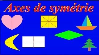 Axe de symétrie axiale et centrale  Bases Maths ce2 cm1 cm2 6ème 5ème [upl. by Meadow]