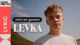 LEVKA  nicht wir gemeint Songpoeten Lyricvideo [upl. by Orelle]