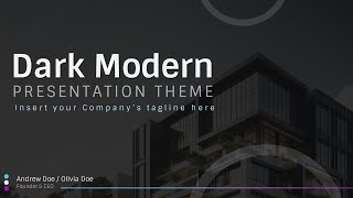 Dark Modern Animated PowerPoint Template [upl. by Narine]