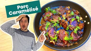 Porc caramélisé à la chinoise  Une recette facile et délicieuse [upl. by Dibrin]