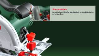 Bosch sirkelsag PKS 55 A Full kontroll gir rett og nøyaktig saging [upl. by Aneert118]