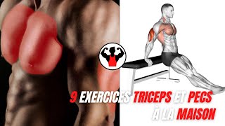 9 exercices pecs et triceps sans matériel [upl. by Erehpotsirhc]