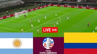 LIVE Argentina vs Colombia 2024 Copa America Final Full Match  video game simulation [upl. by Hime]