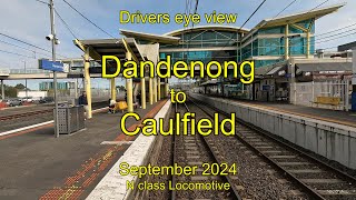 Drivers eye view Dandenong to Caulfield N class Sep 2024 [upl. by Bosch954]