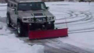 HUMMER H2 SNOW PLOW [upl. by Annairdna]