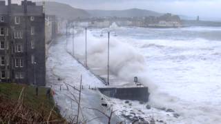 Huge Storm Waves Aberystwyth 3 January 2014  Part 2 [upl. by Yelhak]