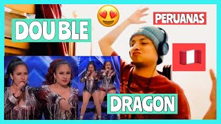 PERUANAS GEMELAS EN AMERICA’S GOT TALENT DOUBLE DRAGON  VIDEO REACCIÓN  Sorprenden al 🌎 [upl. by Dippold988]