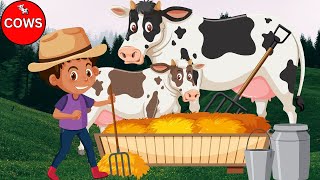 COW VIDEOS FOR KIDS  Facts about Cows for Children Preschoolers and Kindergarten [upl. by Wallinga993]