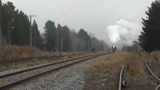 Steam locomotive moving quickly big noise [upl. by Nyrak]