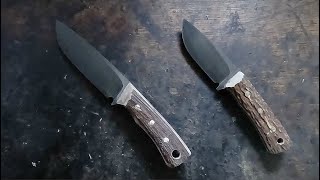 Knifemaking  Birth of Wolf and Wolverine I just love this combination of knife geometry [upl. by Molini898]