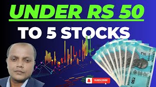 Under Rs 50 to 5 Stocks  Penny stocks to buy now  5 stocks priced below Rs 50  Stocks Below 50 Rs [upl. by Tem]