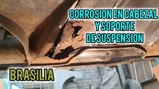 RESTAURA LA CORROSION DEL CABEZAL Y SOPORTE DE SUSPENSION DE TU BRASILIA [upl. by Atirak]