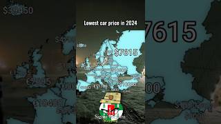 Lowest car prices in 2024 fyp mapping europe map car price [upl. by Bigford]