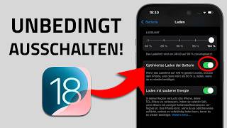 iOS 18 Einstellungen die du SOFORT abschalten solltest [upl. by Iviv]