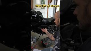 Ninja 650 oil change [upl. by Gignac687]