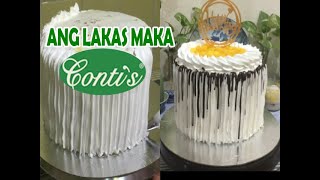 ANG LAKAS MAKA CONTIS CAKE  MANGO BRAVO CAKE USING 1M NOZZLE Contis Mango Bravo Inspired Cake [upl. by Florine]