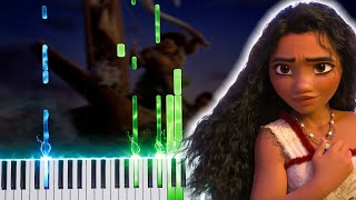 Moana 2  Beyond End Credit Version Piano Tutorial [upl. by Ahsinat]