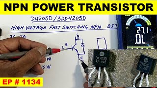 1134 Testing D4203 high voltage fastswitching NPN power transistor [upl. by Kornher]